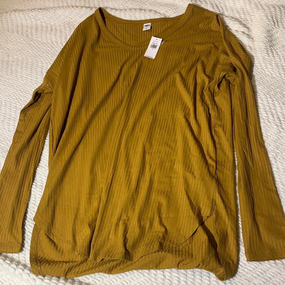 NWT Size Small Mustard Colored Long Sleeve Shirt from Old Navy